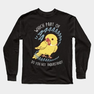 Lutino Indian Ringneck Parrot Aaaa Long Sleeve T-Shirt